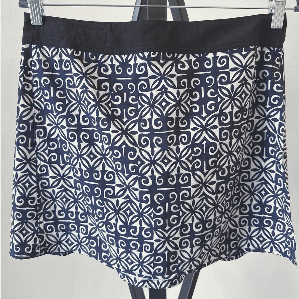 Hawaii Rip Skirt Size Medium Lotta Leg Women Wrap Skirt Navy Adjustable Waist